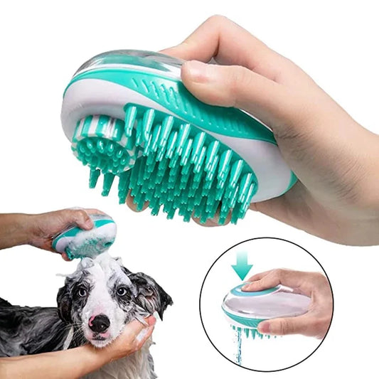 2 in 1 Pettine per massaggio SPA per animali domestici Morbido silicone