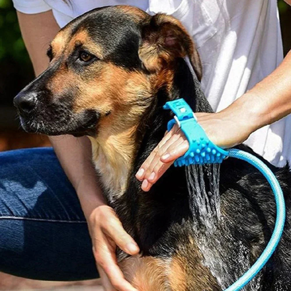 Strumento per massaggio con ugello per doccia per animali domestici in silicone Bagno per interni ed esterni