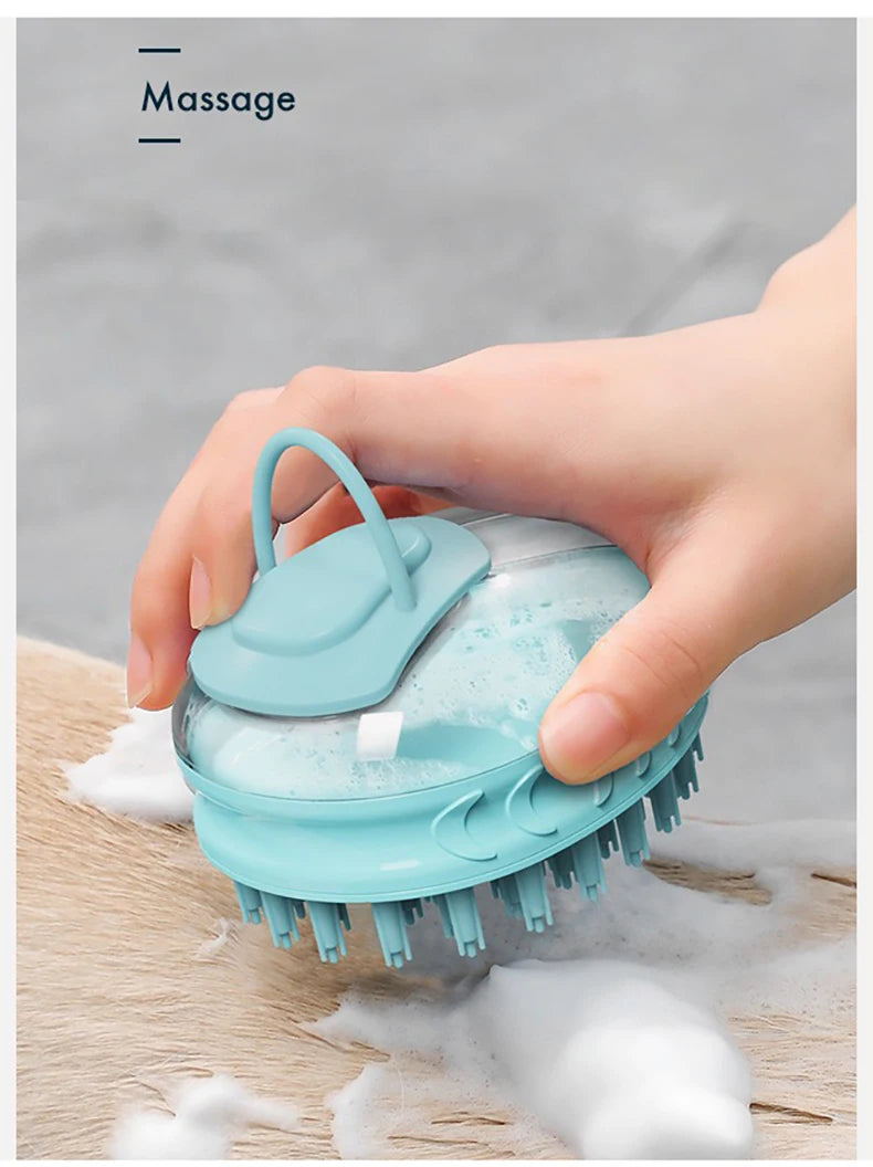 2 in 1 Pettine per massaggio SPA per animali domestici Morbido silicone