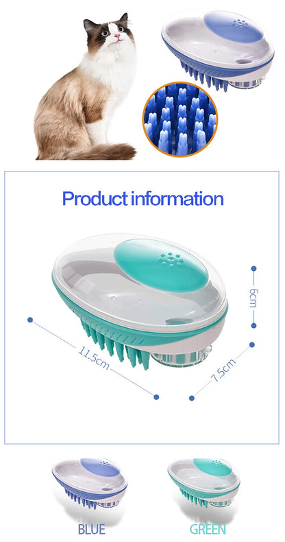 2 in 1 Pettine per massaggio SPA per animali domestici Morbido silicone