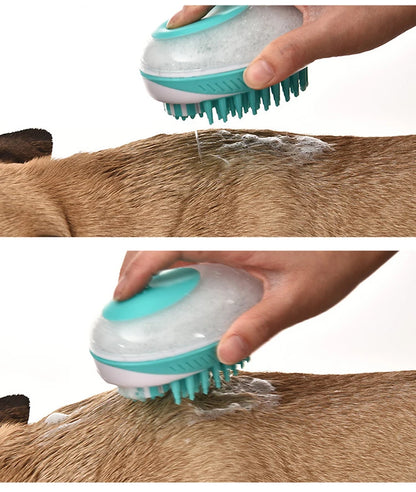 2 in 1 Pettine per massaggio SPA per animali domestici Morbido silicone