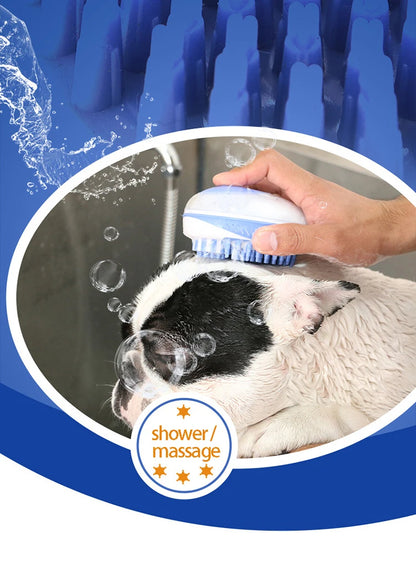 2 in 1 Pettine per massaggio SPA per animali domestici Morbido silicone