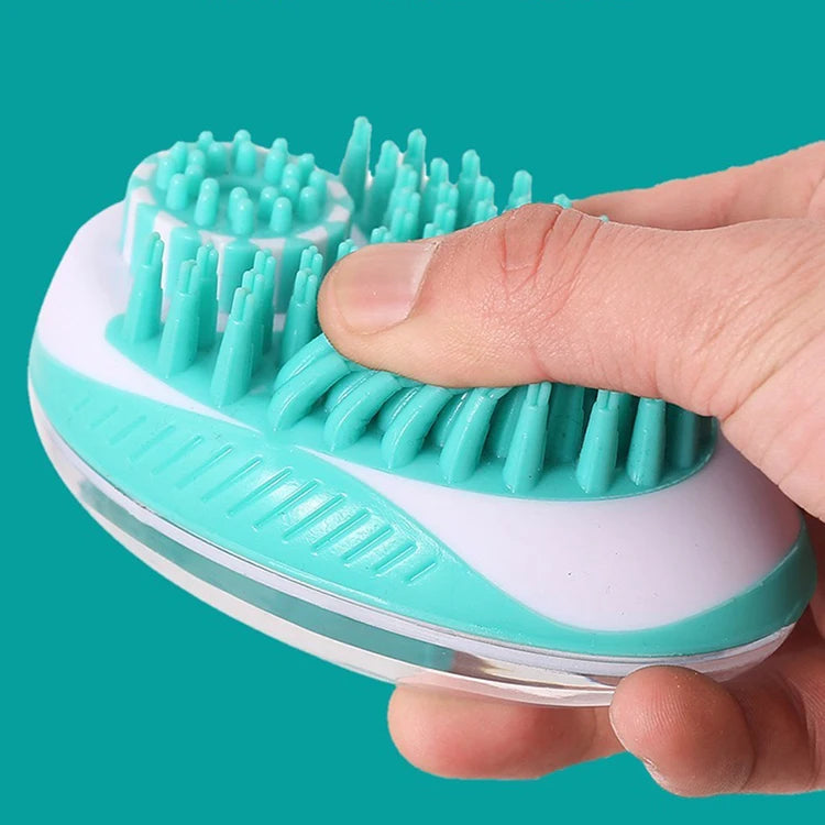2 in 1 Pettine per massaggio SPA per animali domestici Morbido silicone