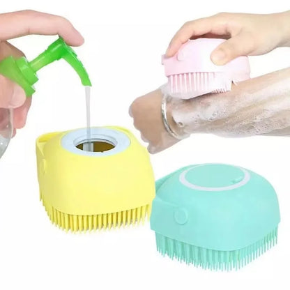 2 in 1 Pettine per massaggio SPA per animali domestici Morbido silicone