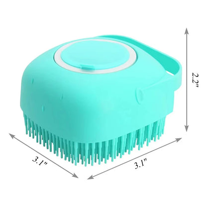 2 in 1 Pettine per massaggio SPA per animali domestici Morbido silicone
