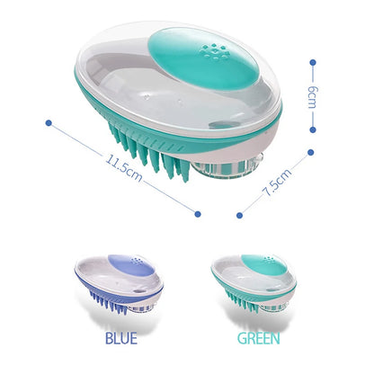 2 in 1 Pettine per massaggio SPA per animali domestici Morbido silicone