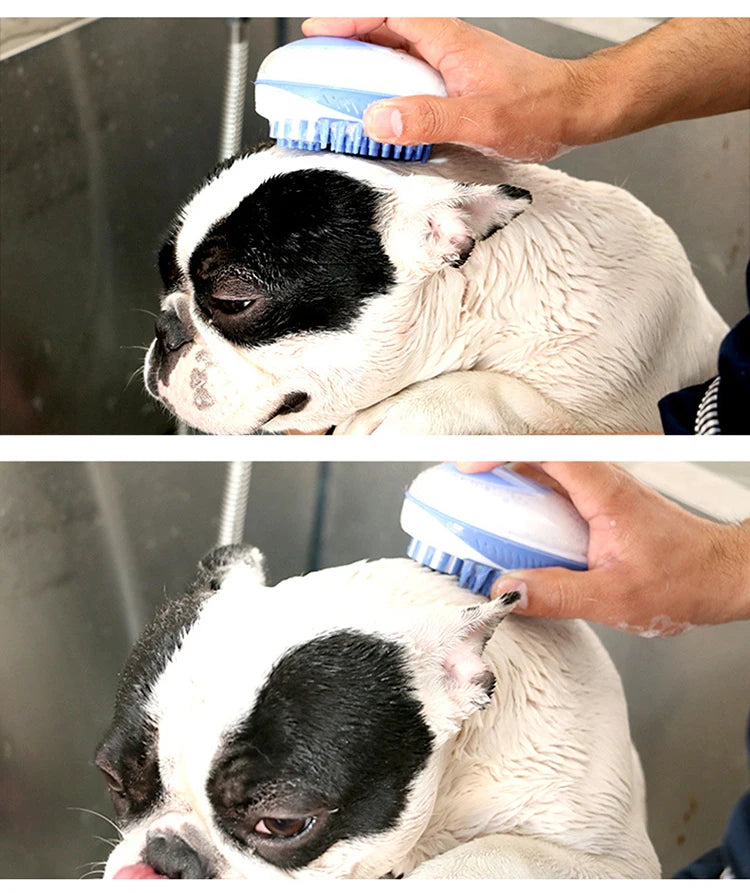 2 in 1 Pettine per massaggio SPA per animali domestici Morbido silicone
