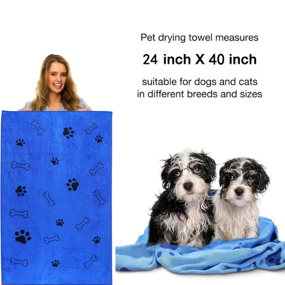 1pc Asciugamano per cani in microfibra ad asciugatura rapida