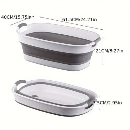 Vasca da bagno portatile antiscivolo in silicone per animali domestici Vasca