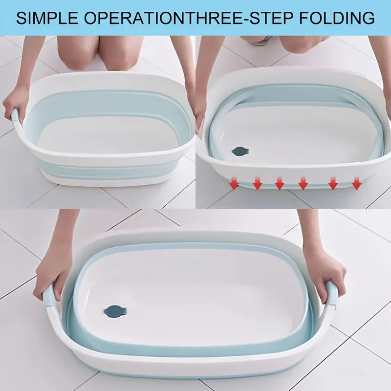 Vasca da bagno portatile antiscivolo in silicone per animali domestici Vasca