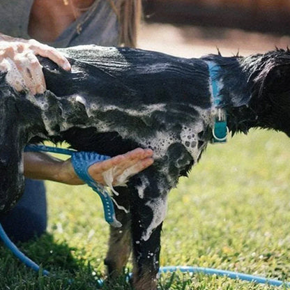 Strumento per massaggio con ugello per doccia per animali domestici in silicone Bagno per interni ed esterni