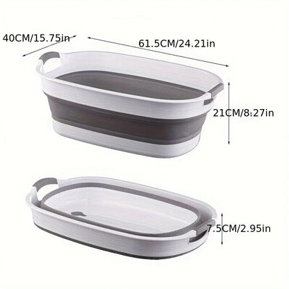 Vasca da bagno portatile antiscivolo in silicone per animali domestici Vasca