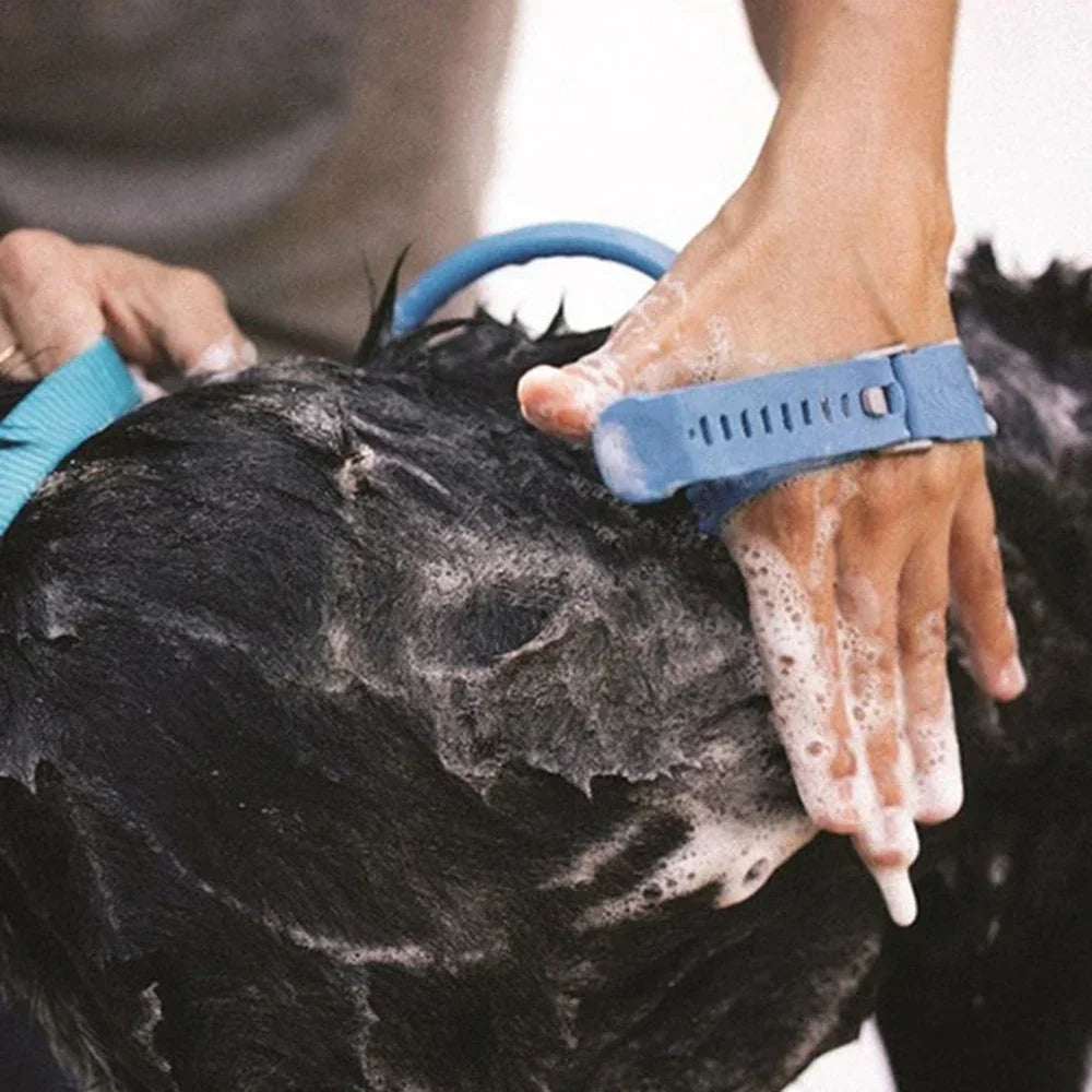 Strumento per massaggio con ugello per doccia per animali domestici in silicone Bagno per interni ed esterni