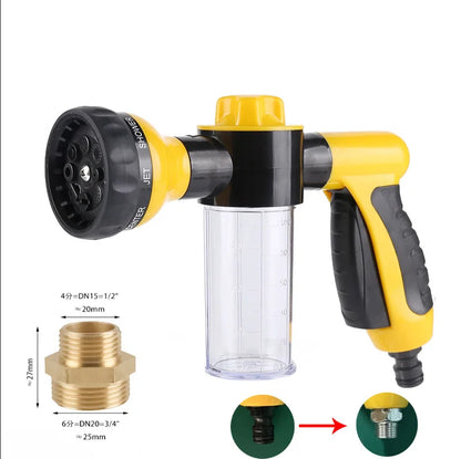 Ugello spruzzatore ad alta pressione Tubo flessibile Doccia per cani Pistola 3 modalità regolabile Lavaggio per animali domestici Pulizia Bagno Schiuma d'acqua Spruzzatore di sapone Strumento pulito per cani