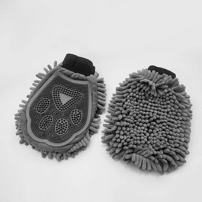 1Pc Guanti per toelettatura animali Guanti bifacciali Pulizia Massaggio