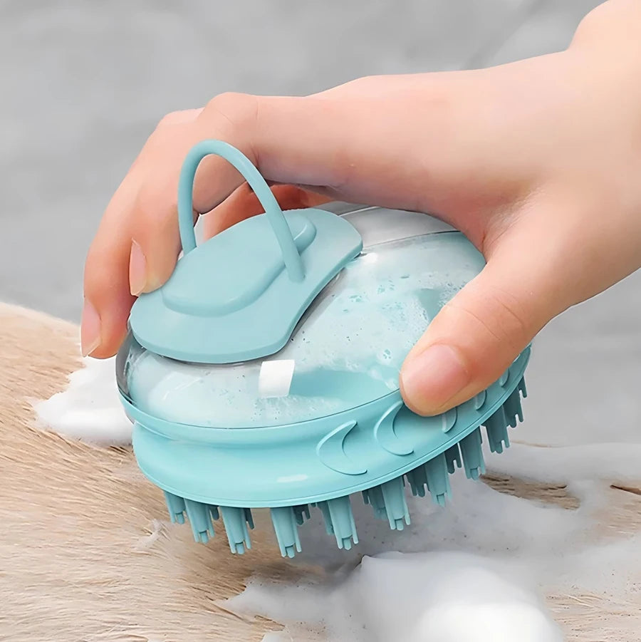 2 in 1 Pettine per massaggio SPA per animali domestici Morbido silicone