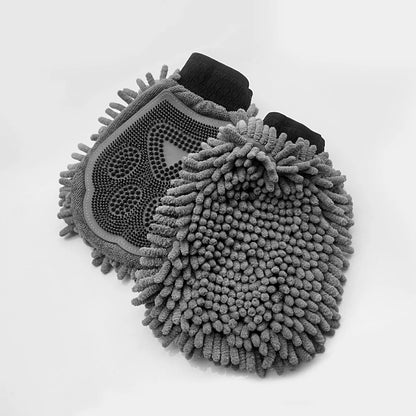 1Pc Guanti per toelettatura animali Guanti bifacciali Pulizia Massaggio
