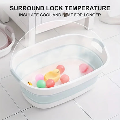 Vasca da bagno portatile antiscivolo in silicone per animali domestici Vasca