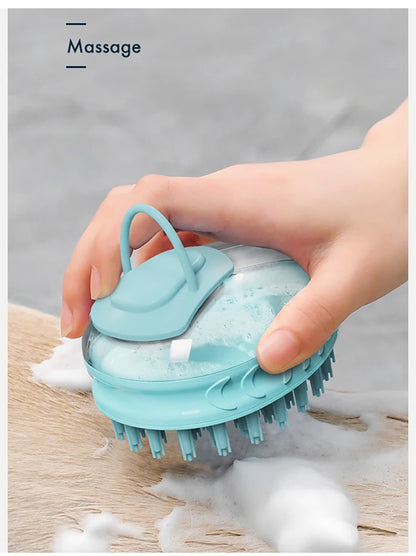 2 in 1 Pettine per massaggio SPA per animali domestici Morbido silicone