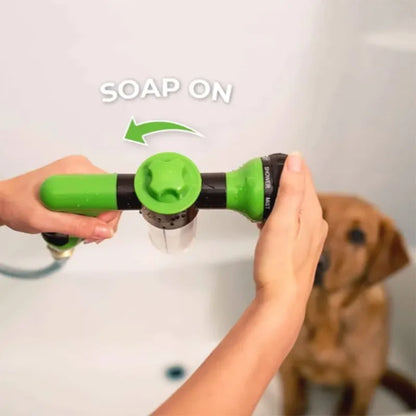 Ugello spruzzatore ad alta pressione Tubo flessibile Doccia per cani Pistola 3 modalità regolabile Lavaggio per animali domestici Pulizia Bagno Schiuma d'acqua Spruzzatore di sapone Strumento pulito per cani