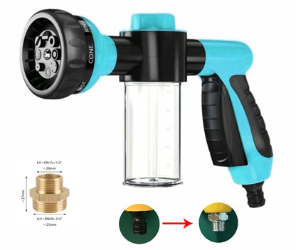Ugello spruzzatore ad alta pressione Tubo flessibile Doccia per cani Pistola 3 modalità regolabile Lavaggio per animali domestici Pulizia Bagno Schiuma d'acqua Spruzzatore di sapone Strumento pulito per cani
