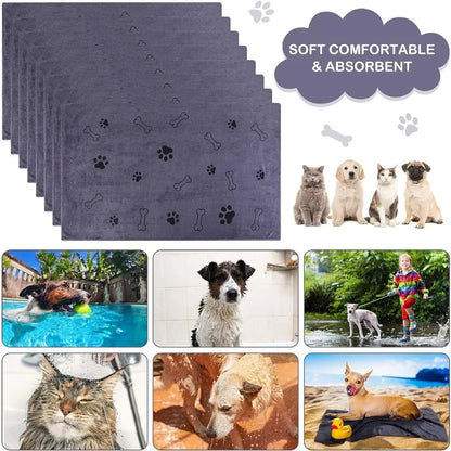1pc Asciugamano per cani in microfibra ad asciugatura rapida