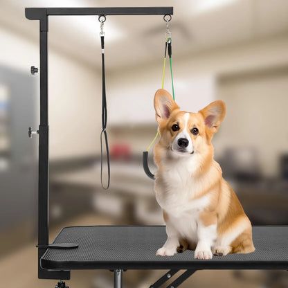 Braccio da tavolo per toelettatura per cani Supporto per toelettatura per animali domestici in ferro con morsetto Supporto fisso