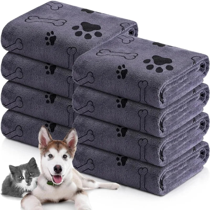 1pc Asciugamano per cani in microfibra ad asciugatura rapida