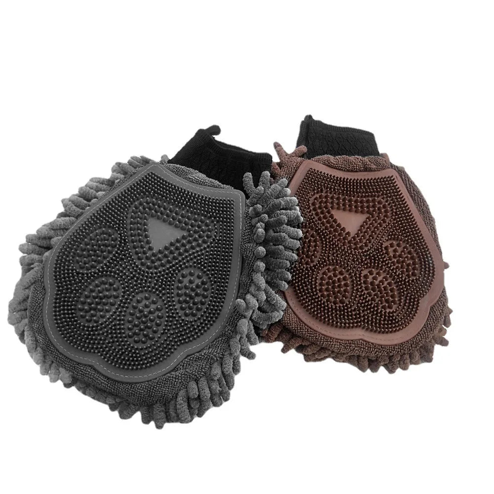 1Pc Guanti per toelettatura animali Guanti bifacciali Pulizia Massaggio