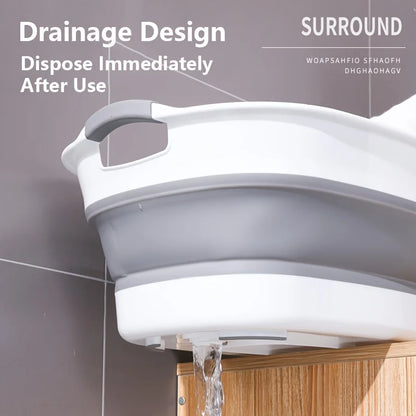 Vasca da bagno portatile antiscivolo in silicone per animali domestici Vasca
