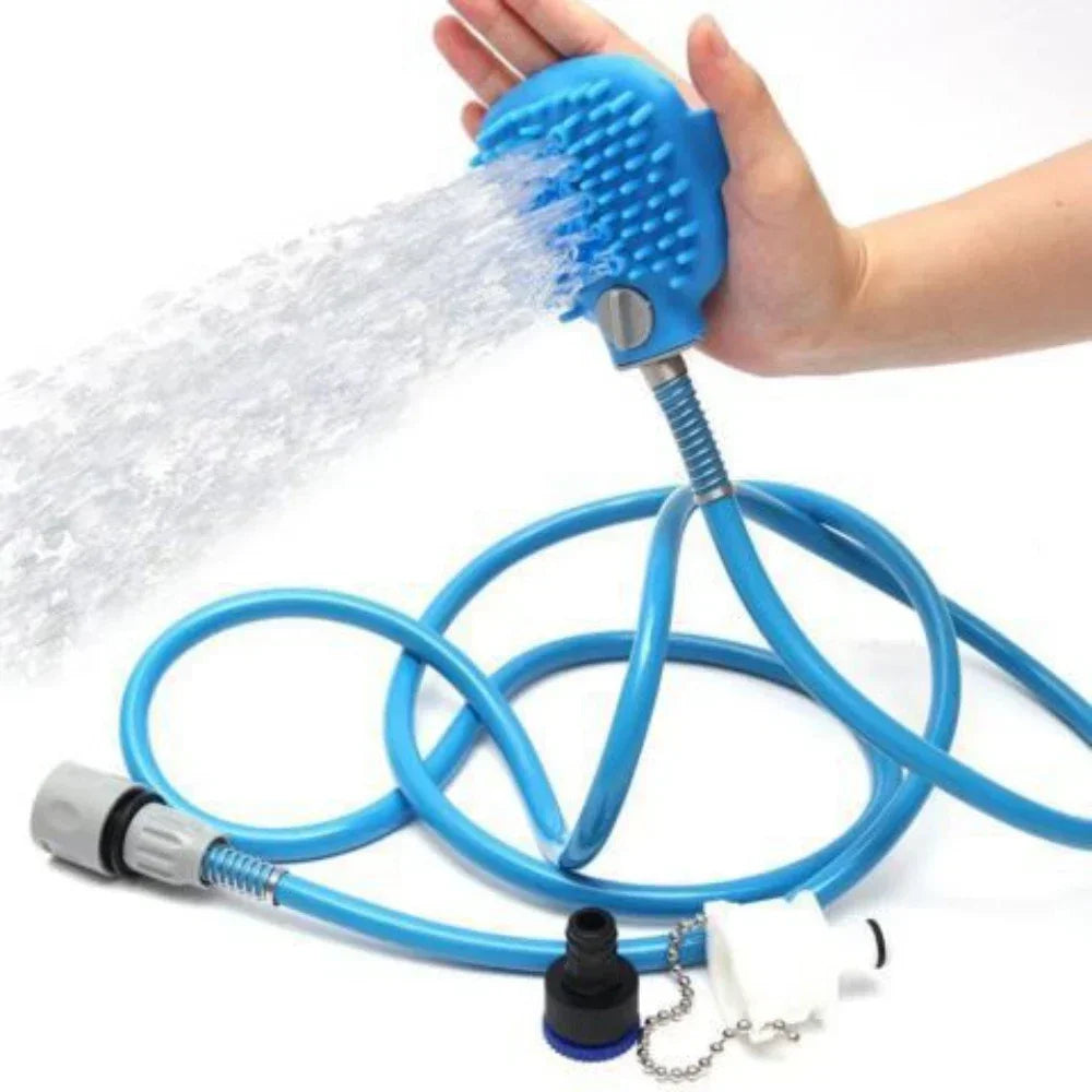 Strumento per massaggio con ugello per doccia per animali domestici in silicone Bagno per interni ed esterni