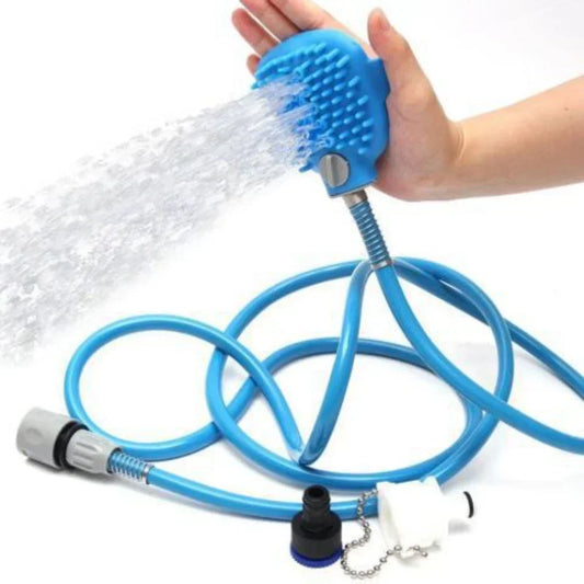 Strumento per massaggio con ugello per doccia per animali domestici in silicone Bagno per interni ed esterni