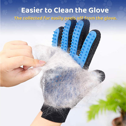 Spazzola per toelettatura su 2 lati Guanto per pulizia da bagno De-Shedding De-Matting