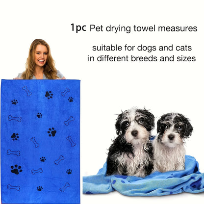 1pc Asciugamano per cani in microfibra ad asciugatura rapida